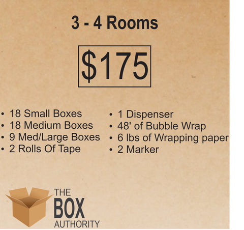 3 Rooms - 4 Rooms Moving Kit