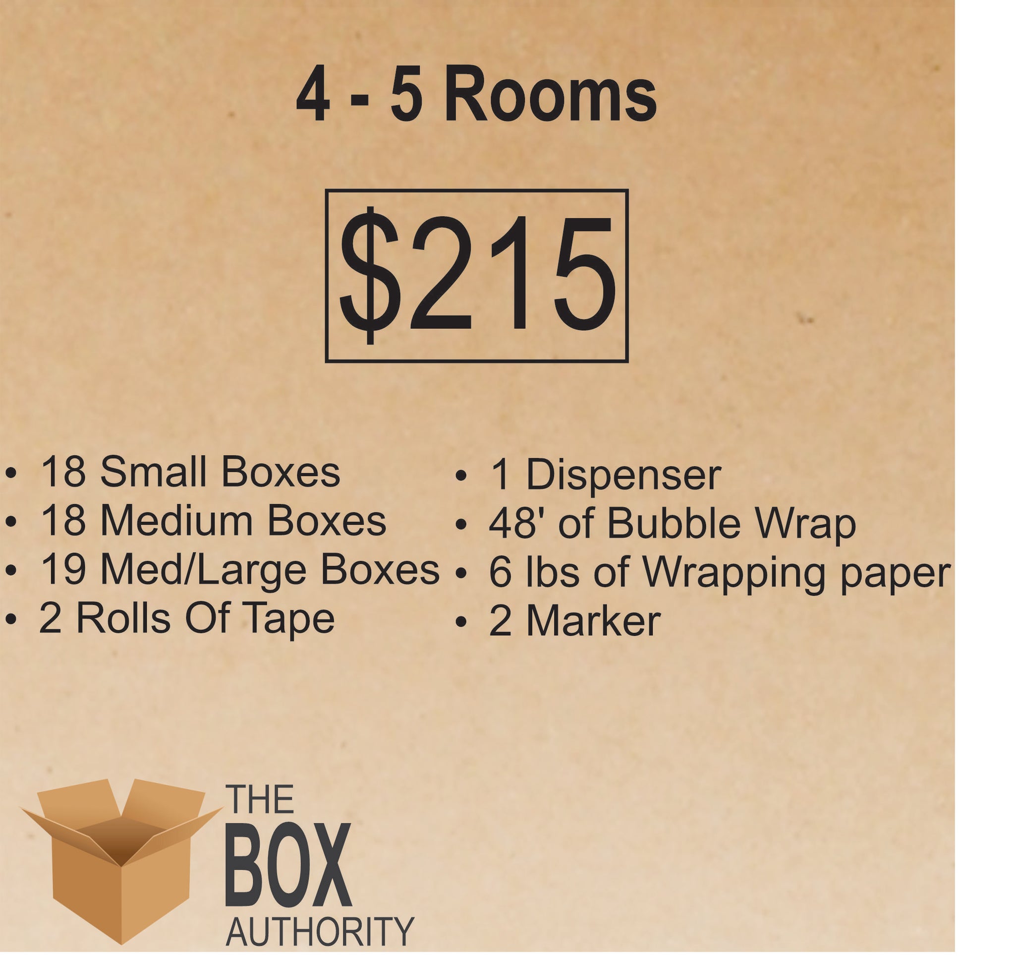 4 Rooms - 5 Rooms Moving Kit