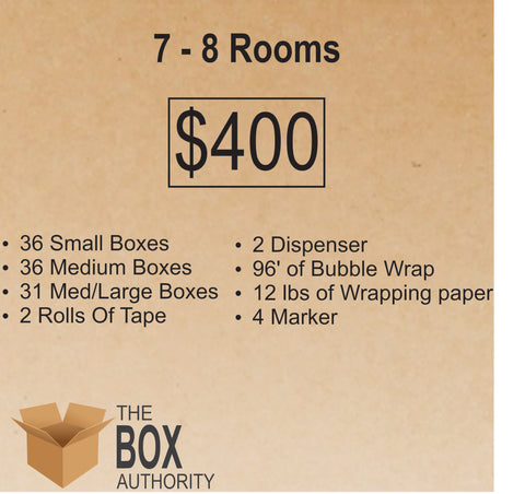 7 Rooms - 8 Rooms Moving Kit